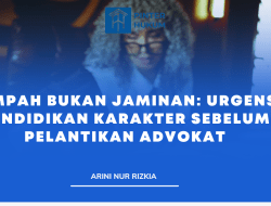 Sumpah Bukan Jaminan: Urgensi Pendidikan Karakter Sebelum Pelantikan Advokat